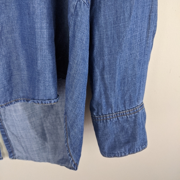 cloth & stone | Blue Oversized Button Top - E91 - Picture 8 of 9